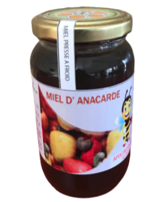 Miel d'anacarde pressé à froid, 100% miel artisan